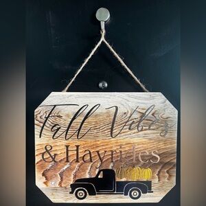 REVERSIBLE Fall/Halloween “welcome” sign